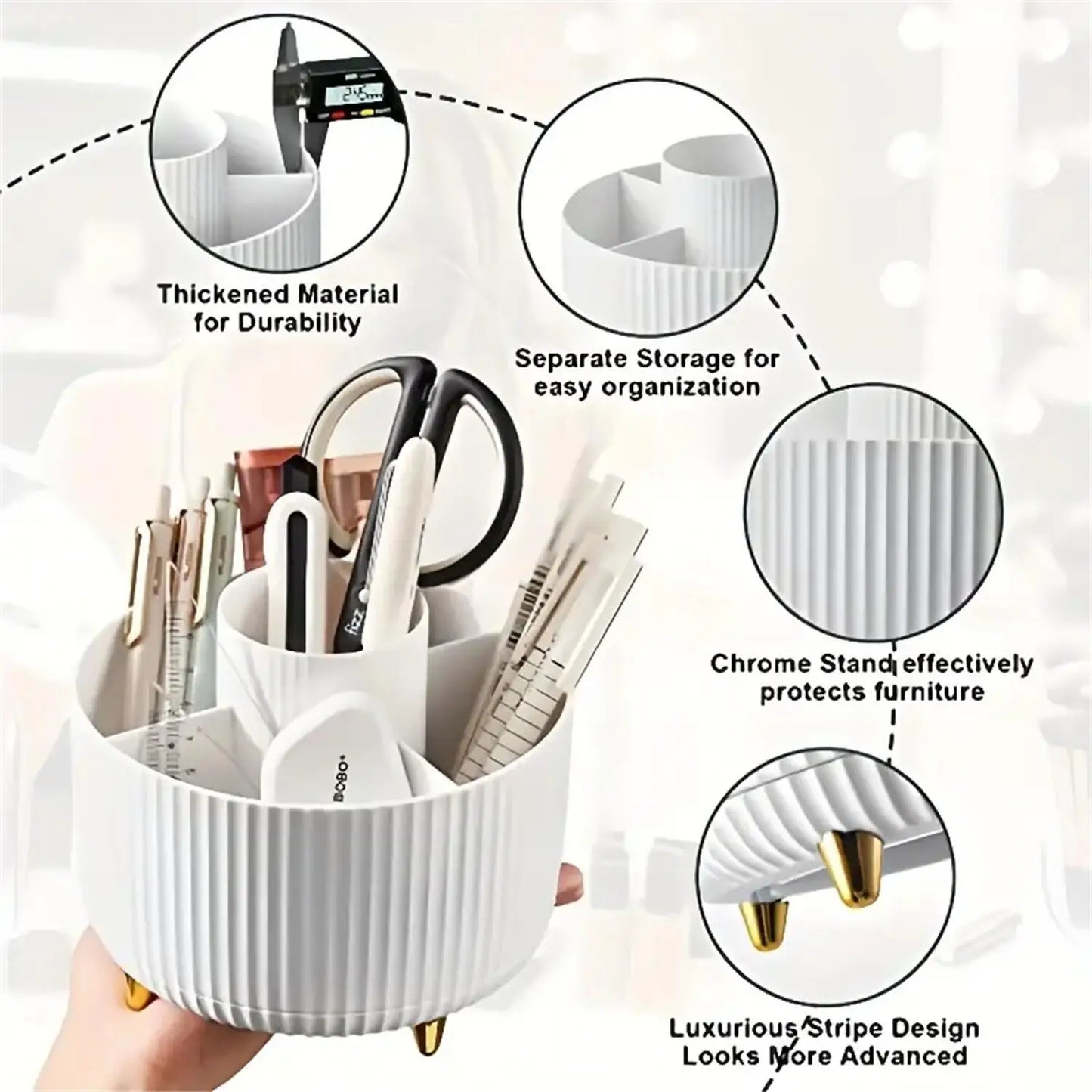 360° Rotating Makeup Organizer